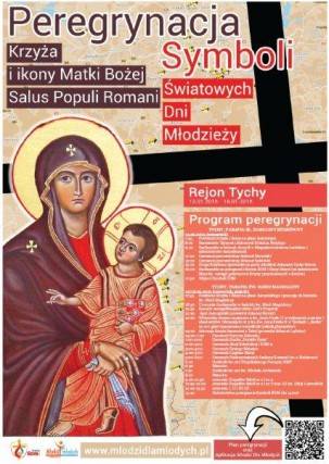 plakat informujący o Peregrynacji Symboli ŚDM