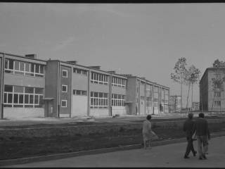 Widok szkoły od strony ul. Elfów, lata 60. XX w. Foto: Z. Kubski, ze zbiorów Muzeum Miejskiego w Tychach Autor: Zygmunt Kubski