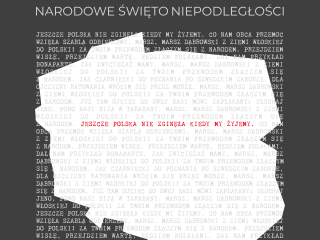Grafika promująca 105. rocznicę odzyskania niepodległości przez Polskę