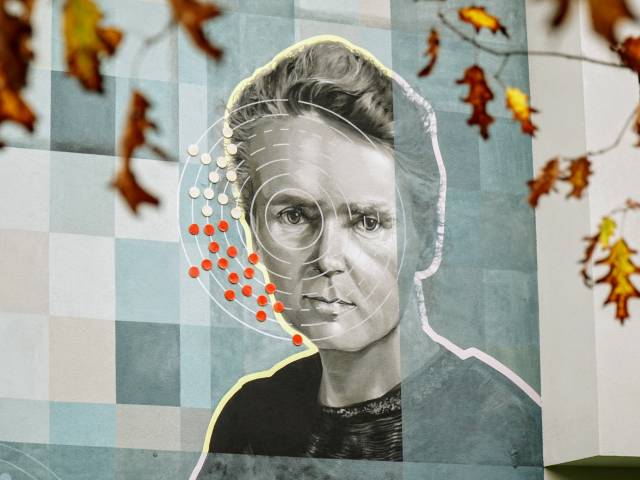 Mural Marii Curie-Skłodowskiej