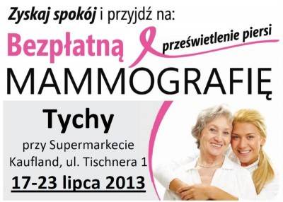 Bezpłatne badania mammograficzne w Tychach