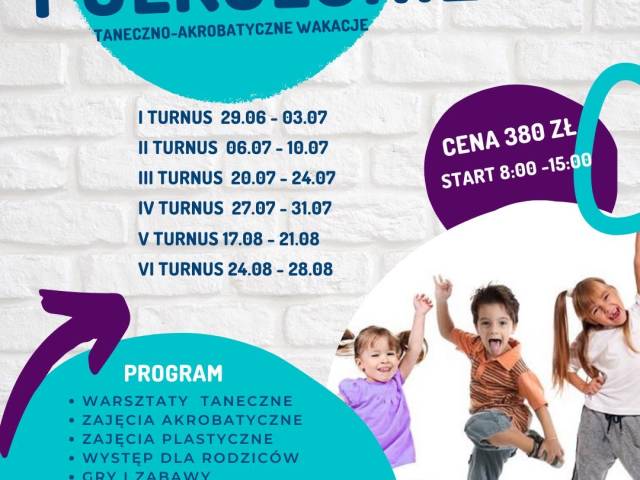 Półkolonie: taneczno-akrobatyczne wakacje 