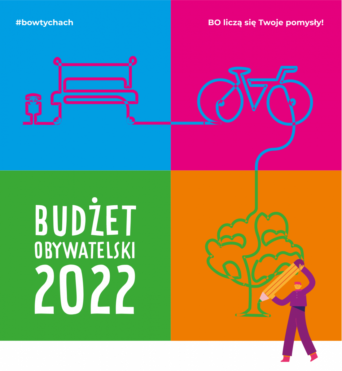 Grafika promująca budżet obywatelski 2022