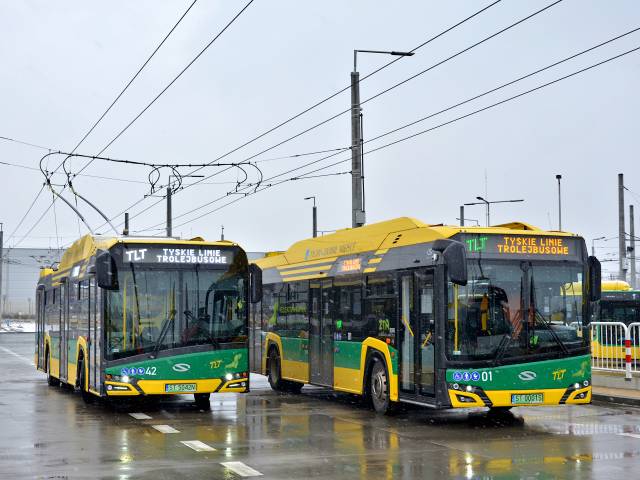 Dwa trolejbusy TLT