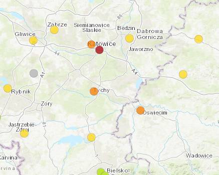 Zła jakość powietrza w Tychach