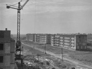Osiedle D al. Niepodległości ul. Paprocańska, al. Rewolucji Październikowej, ok. 1960. Fot. Marek Nowicki. Zbiory Muzeum Miejskiego w Tychach