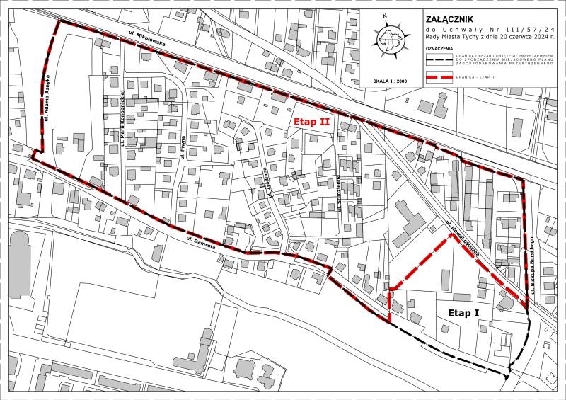 Drugi etap miejscowego planu zagospodarowania przestrzennego dla obszaru w rejonie ulic: Mikołowskiej, Bpa. Burschego, Damrota i Asnyka